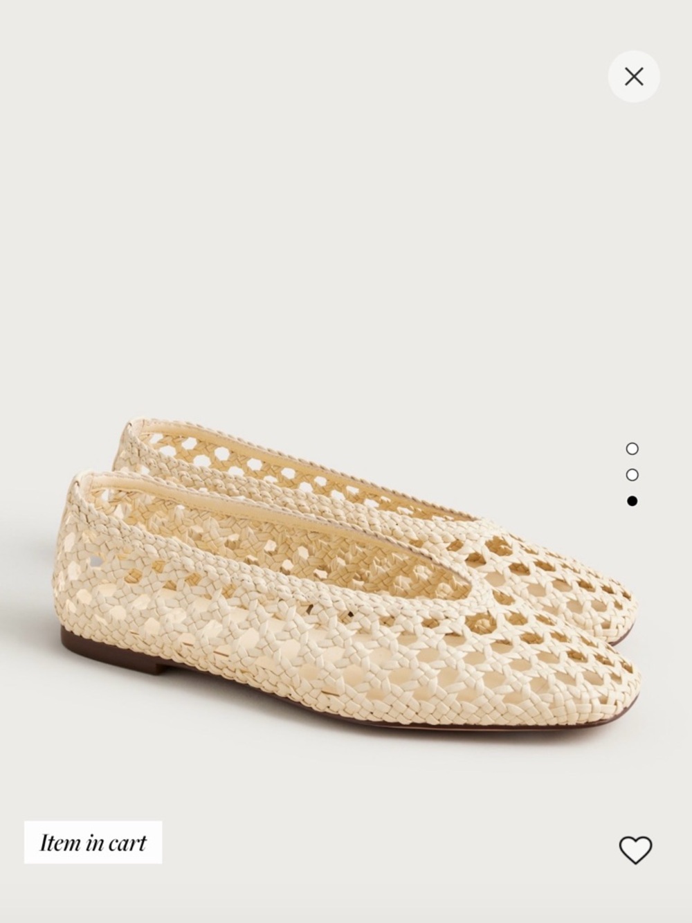 Jcrew Quinn Woven Ballet Flats - Cream